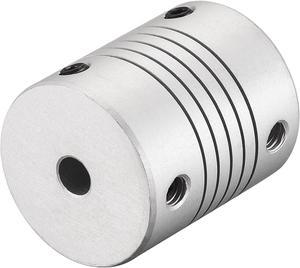 12mm to 5mm  Aluminum Alloy Shaft Coupling Flexible Coupler Motor Connector Joint L30xD25 Silver