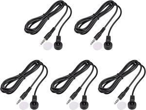 IR Infrared Receiver Extender Cable 3.5mm Jack 4.9FT Long 26FT Receiving Distance Black Flat Head 5pcs