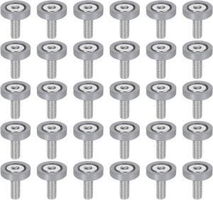 30pcs Bumper Mudguard Washer Bolts M6x1.0 Aluminum Alloy Engine Bay Dress Up Screw Titanium Tone