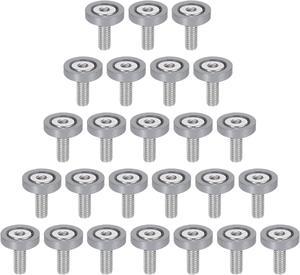 25pcs Bumper Mudguard Washer Bolts M6x1.0 Aluminum Alloy Engine Bay Dress Up Screw Titanium Tone