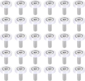 30pcs Bumper Mudguard Washer Bolts M6x1.0 Aluminum Alloy Engine Bay Dress Up Screw Silver Tone