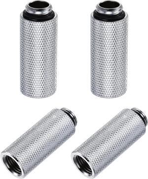 Male to Female Extender Fitting G1/4 x 40mm for PC Water Cooling System Silver 4pcs