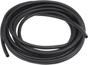 5 M 5.2 x 7.2 mm PP Split Corrugated Conduit Tube for Garden,Office Black