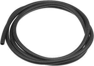 2 M 7 x 10 mm PP Split Corrugated Conduit Tube for Garden,Office Black