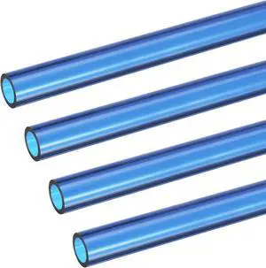 PETG Tubing Hard Tube 10mm ID, 14mm OD, 0.5m Length, Blue No Fluorescent Light for PC Water-cooling System 4pcs
