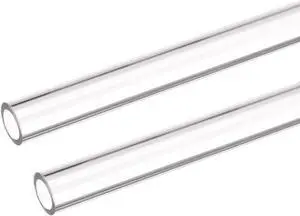 PETG Tubing Hard Tube 10mm ID, 14mm OD, 0.5m Length, Clear for PC Water-cooling System 2pcs