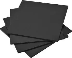 Black EVA Foam Sheets 10 x 10 Inch 7mm Thickness for Crafts DIY Projects, 4 Pcs
