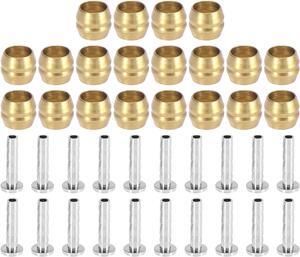 20 Sets Bicycle Brake Olive and Brass Connecting Insert Kit for Shimano for BH90 Bike Hydraulic Disc Brake Hose