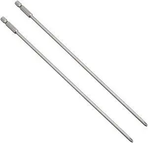 2pcs 1/4-Inch Hex Shank 250mm Length Phillips 4PH2 Magnetic Screw Driver S2 Screwdriver Bits