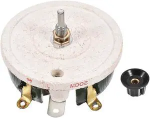 200W 10 Ohm Wirewound Ceramic Potentiometer Variable Rheostat Resistor with Knob