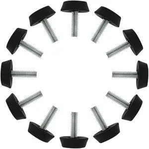 M6 x 20 x 25mm Furniture Glide Leveling Feet Floor Protector for Table Leg 12pcs