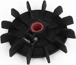 15mm Inner Diameter Plastic 12 Impeller Motor Fan Vane Wheel Replacement Black