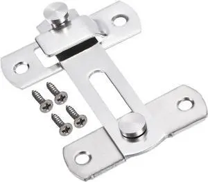 3.9" x 2.8" Door Latch, Large Flip Gate Latch Stainless Steel for Door and Window, Silver
