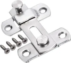 2.8" x 1.9" Door Latch, Flip Gate Latch Stainless Steel for Door and Window, Silver