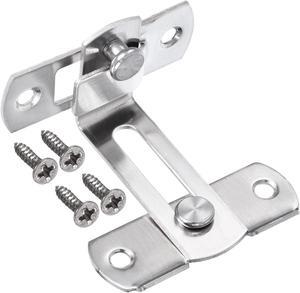 2.5" x 2.8" Door Latch, Right Angle Large Flip Gate Latch Stainless Steel for Door and Window, Silver