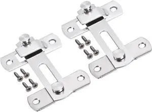 3.9" x 2.8" Door Latch, 2Pcs Large Flip Gate Latch Stainless Steel for Door and Window, Silver