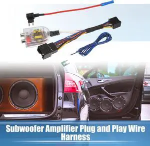 Radio Amp Subwoofer Amplifier Plug Play Wire Wiring Harness Adapter Inline Converter 70-2105 for Chevy for GMC for Cadillac