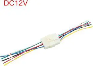 White DC12V 6 Pin Male Female Car Waterproof Electrical Wire Connector