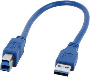 30cm Data Transfer USB 3.0 Type A Male to B Male Extension Cable Cord Blue