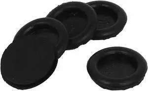 5pcs Black Rubber Closed Blind Blanking Hole Wire Cable Gasket Grommets 22mm