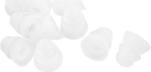 Unique Bargains Silicone Triple Flange Noise Cancellation Earphone Pad Earbud Cap Tip Cover Replacement Clear 10 Pcs