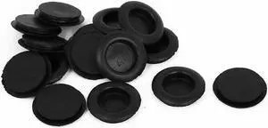 15pcs Black Rubber Closed Blind Blanking Hole Wire Cable Gasket Grommets 20mm