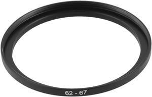 Unique Bargains 62mm-67mm Camera Lens Step Up Filter Black Metal Adapter Ring