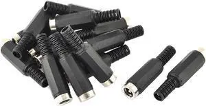 Unique Bargains 15pcs 5.5mm x 2.1mm Plastic Female DC Power Inline Plug Socket Coupler Adapter