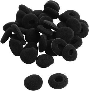 Sponge Noise Isolating Earphone Pad Earbud Cap Tip Cover Replacement Black 38 Pcs