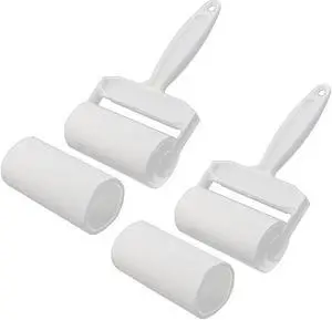 2pcs Home Carpet Pet Hair Clothes Lint Remover Sticky Roller