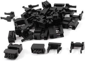 Unique Bargains 15 Pcs IDC FC-6 Connector Straight 6 Pins Female Header 2.54mm Pitch