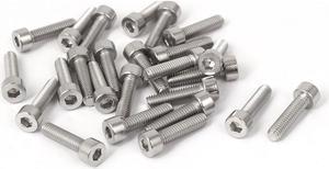 25 Pcs M4x16mm 316 Stainless Steel Hex Socket Head Cap Screws Bolts 20mm Length