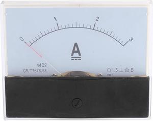 Unique Bargains 44C2 DC 0-3A Class 1.5 Vertical Panel Current Meter Analog Ammeter Amperemeter