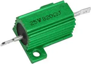 Unique Bargains Green Aluminum Housed Clad Wirewound Resistor 5% 820 Ohm 25 Watt