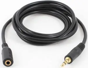 Unique Bargains 58" Long Black Flexible 3.5mm Jack Audio Extension Cable Cord Male to Female