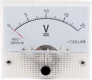 85C1 Class 2.5 Accuracy DC 0-20V Range Analog Voltmeter Volt Meter White