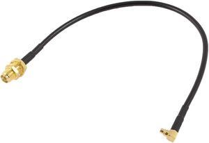 Unique Bargains SMA Threaded Female to MMCX Male Connecting Port Extension Stereo Cable 19.5cm