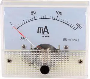 Unique Bargains 85C1 DC 0-150mA Rectangle Panel Gauge Meter Analog Ampere Ammeter Class 2.5