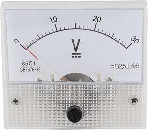 85C1 Class 2.5 Accuracy DC 0-30V Range Analog Voltmeter Volt Meter White