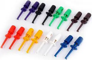 8 Pairs Multicolor Electrical Voltmeter Meter Lead Wire Testing Hooks 42mm