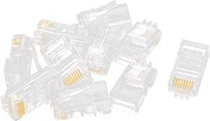 10 Pcs RJ45 Network Cable Modular Plug Cat5 CAT5e 8P8C Connector End