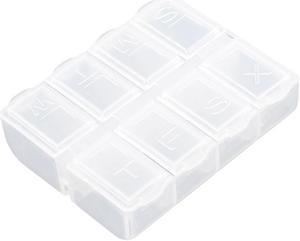 Weekly 8 Compartments Pill Box Tablet Holder Case Organizer Container Clear