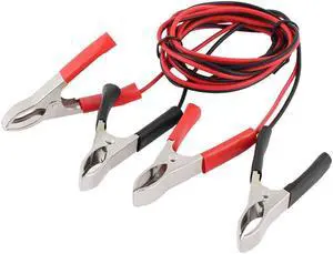30A 5ft Black Red Alligator Clip Battery Clamp Connector Test Lead Cable Wire
