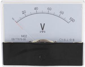 44C2 DC 0-100V Class 1.5 Panel Gauge Voltage Measurement Analog Voltmeter Meter