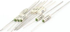 10 x Electronic Component Radial Leads 165C 250V 10A Aluminum Thermal Fuse