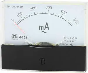 Unique Bargains Analog Panel Ammeter Gauge AC 0 - 500mA Measuring Range 1.5 Accuracy 44L1