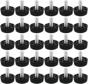 Furniture Screw On Type Glide Leveling Foot M8x20mm Thread 30PCS