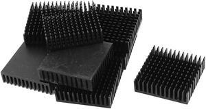 10 Pcs Aluminium 40 x 40 x 10mm Square Heatsink Cooling Cooler Fin Black