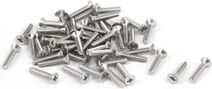 50 Pcs M1.6x8mm 316 Stainless Steel Flat Head Phillips Machine Screws Blots
