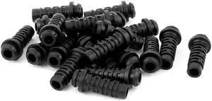 Unique Bargains Rubber Strain Relief Cord Boot Protector Cable Sleeve 27x8x5mm 20pcs